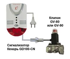 Система контроля загазованности "Кенарь"(метан+СО+GV80DN25)