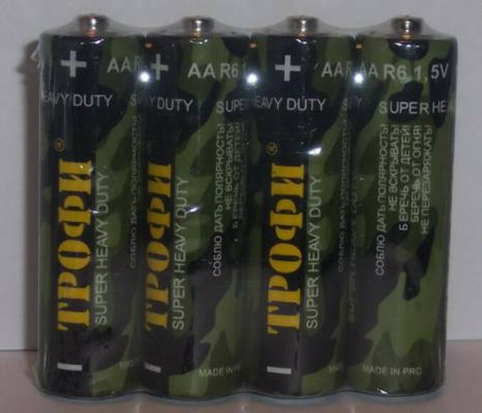 Батарейка АА LR6 алкалиновая 1.5 V ТРОФИ (шт)